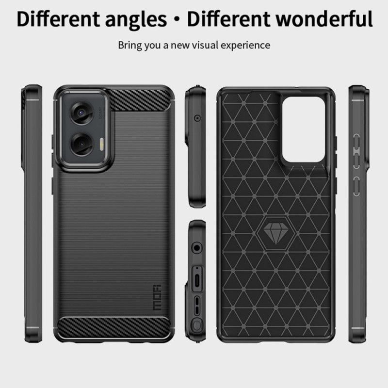 Coque Motorola Edge 50 Fusion Fibre Carbone Brossée MOFI