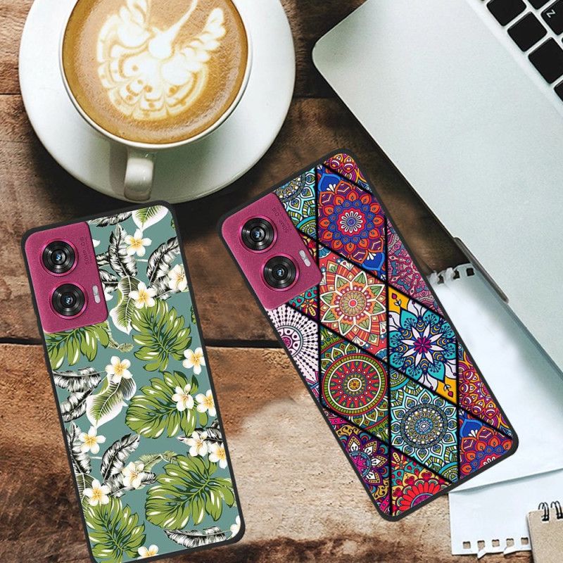 Coque Motorola Edge 50 Fusion Fleurs Bleues