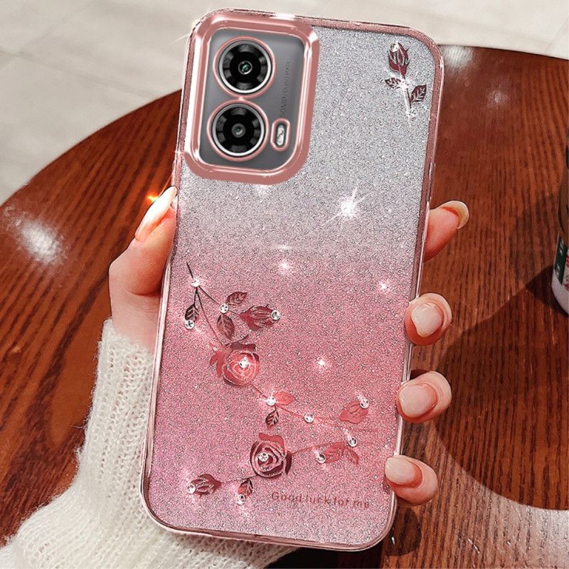 Coque Motorola Edge 50 Fusion Strass et Paillettes