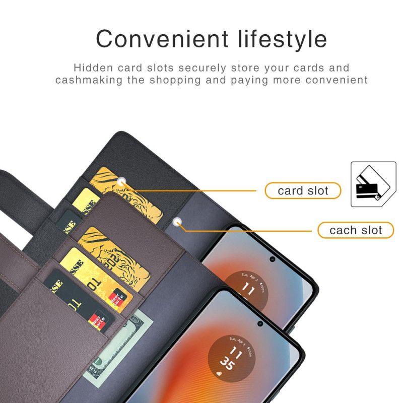 Housse Motorola Edge 50 Fusion Cuir