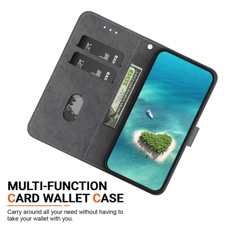 Pour Motorola Edge 50 Fusion 5G - Coque Portefeuille avec Motif Imprimé - Lys