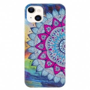 Coque iPhone 13 Fluorescente Mandala Coloré