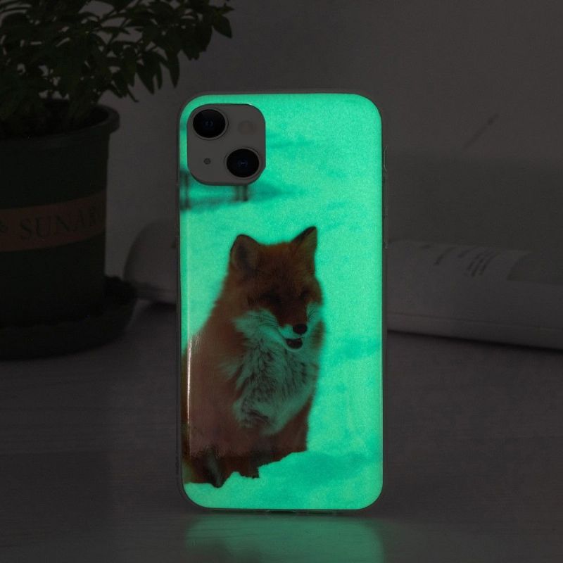 Coque iPhone 13 Fluorescente Renard roux