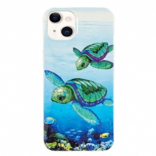 Coque iPhone 13 Fluorescente Tortues