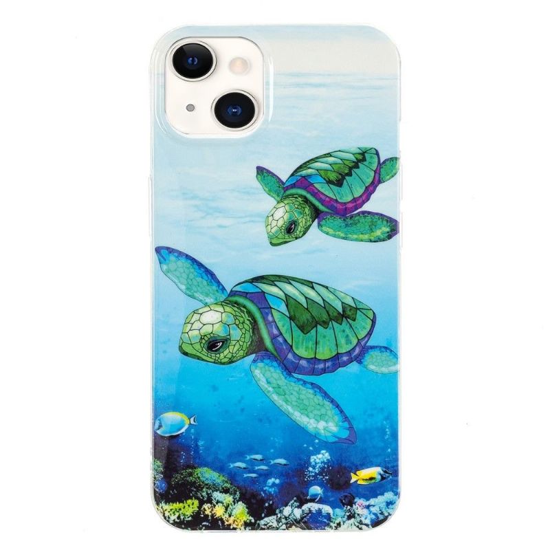 Coque iPhone 13 Fluorescente Tortues