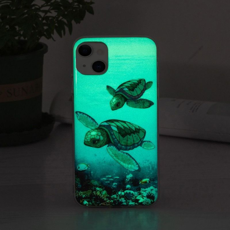 Coque iPhone 13 Fluorescente Tortues