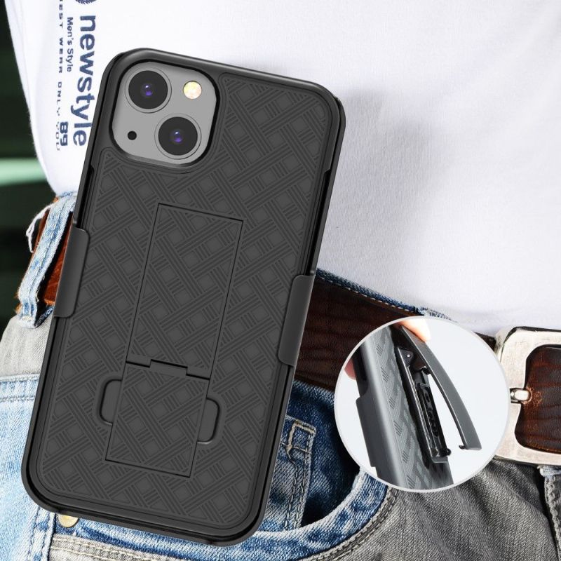 Coque iPhone 13 intégrale avec clip ceinture