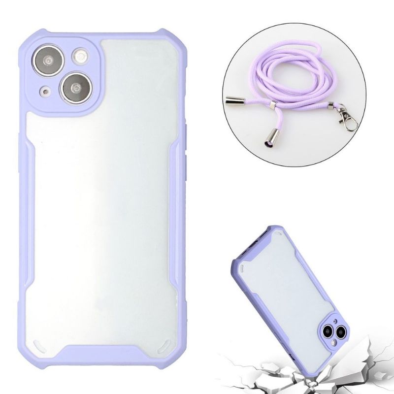 Coque iPhone 13 SANA transparent à cordon