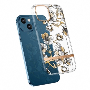 Coque iPhone 13 Transparent Fleur Gardénia