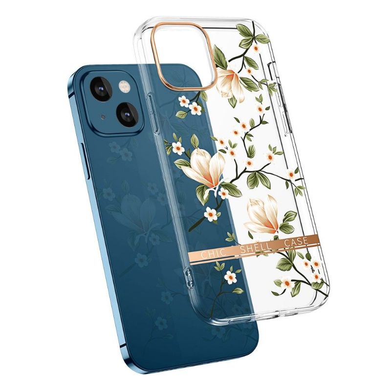 Coque iPhone 13 Transparent Fleurs