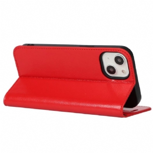 Housse iPhone 13 Cuir Porte Cartes Fonction Support