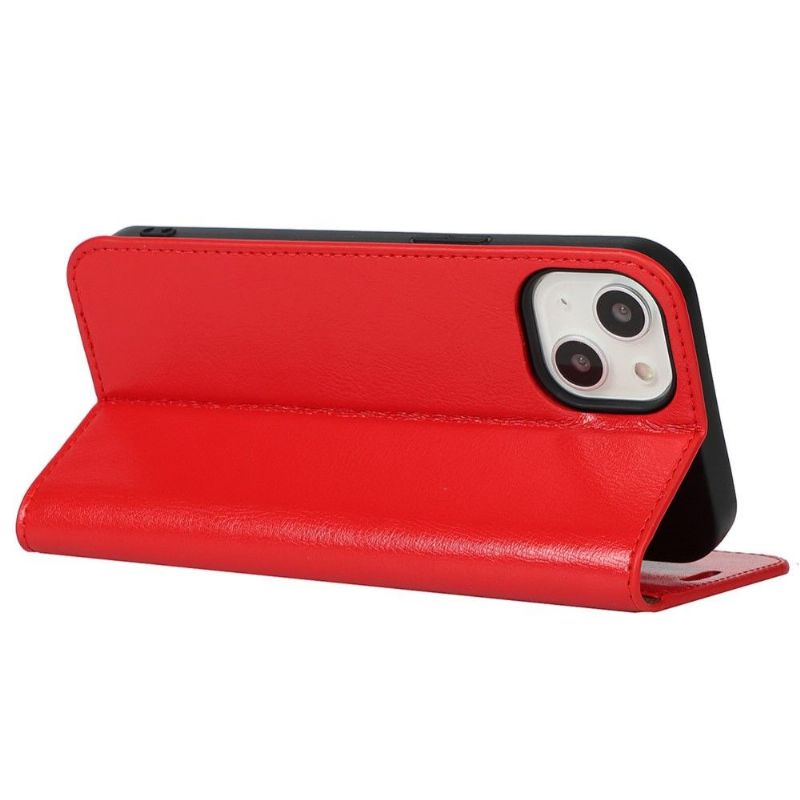 Housse iPhone 13 Cuir Porte Cartes Fonction Support