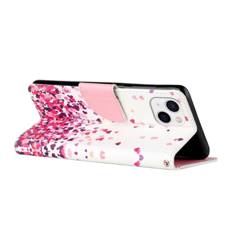 Housse iPhone 13 motifs coeurs