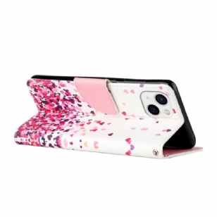 Housse iPhone 13 motifs coeurs