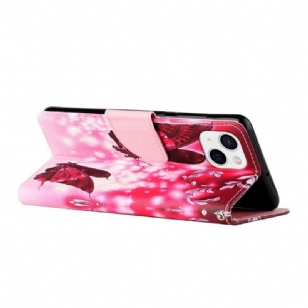 Housse iPhone 13 Papillons Volants