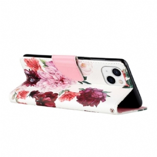 Housse iPhone 13 Pivoine fleur