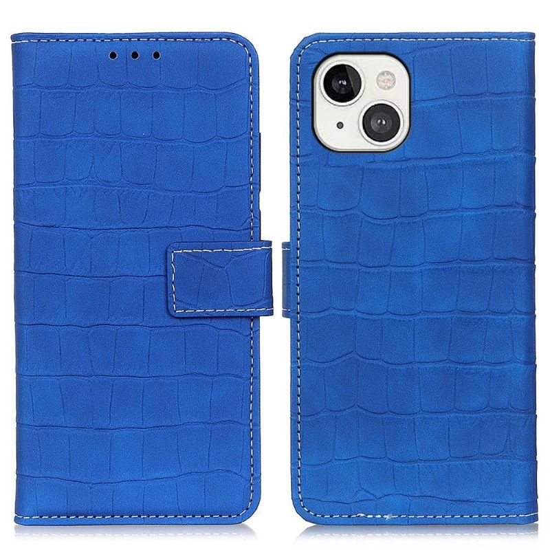 Housse iPhone 13 Simili Cuir Aspect Croco