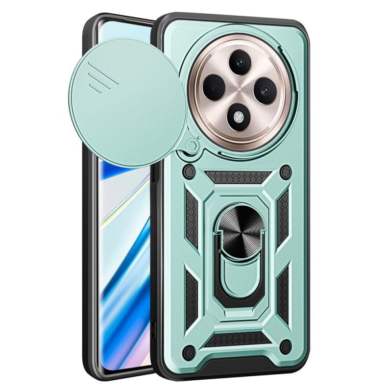 Coque Oppo Reno 12 F 5G Anneau-Support et Protection Camera Coulissante