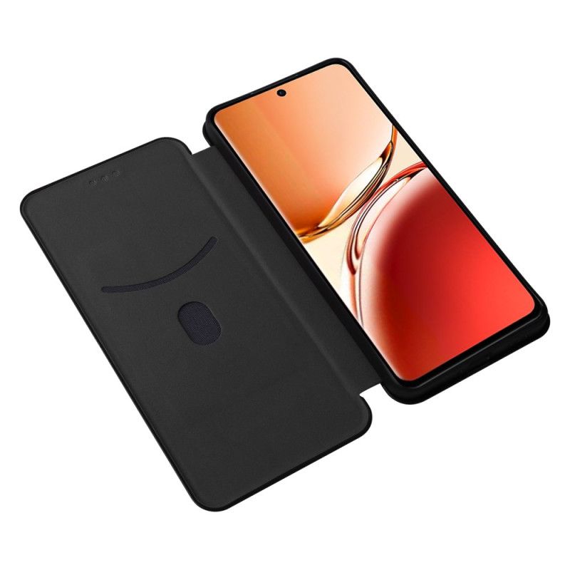 Flip Cover Oppo Reno 12F 5G Fibre Carbone