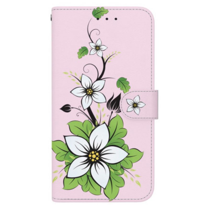 Housse Oppo Reno 12F 5G Lily à Lanière