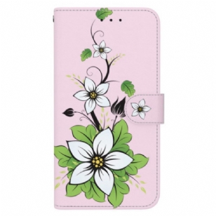 Housse Oppo Reno 12F 5G Lily à Lanière