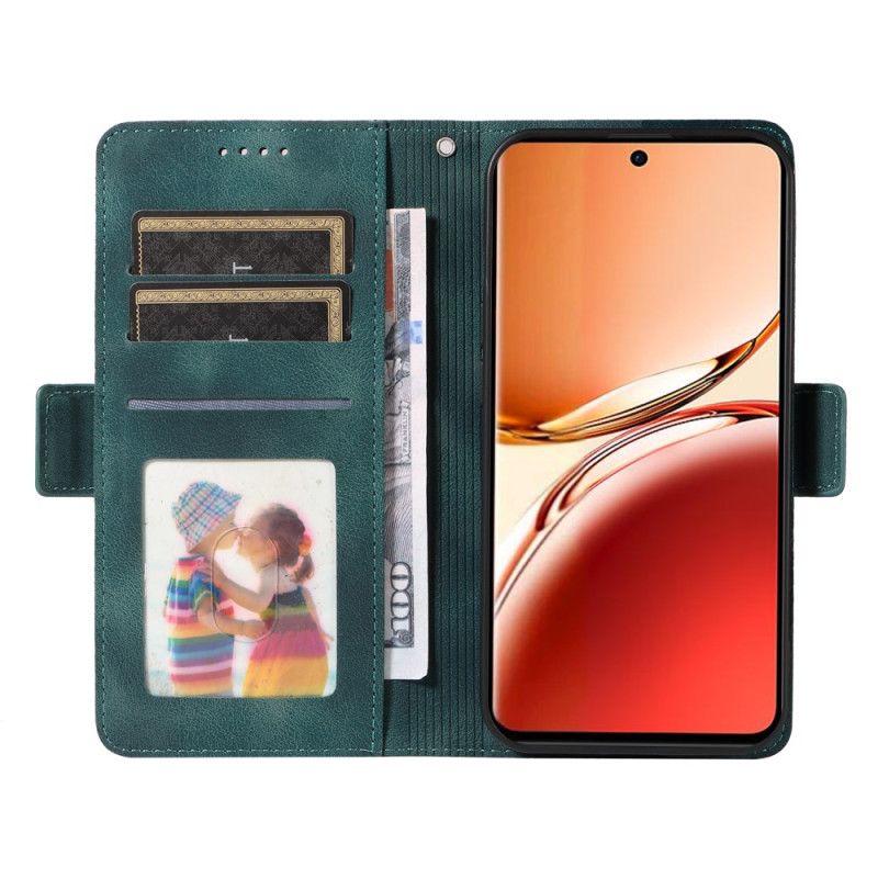 Housse Oppo Reno 12F 5G Motif Cubes à Lanière