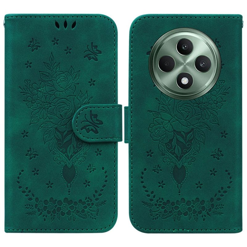 Housse Oppo Reno 12F 5G Motif Papillons et Fleurs