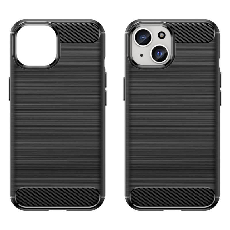 Coque iPhone 15 Plus Fibre Carbone Brossée