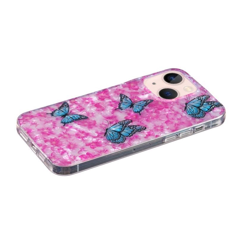 Coque iPhone 15 Plus Fleurs et Papillons