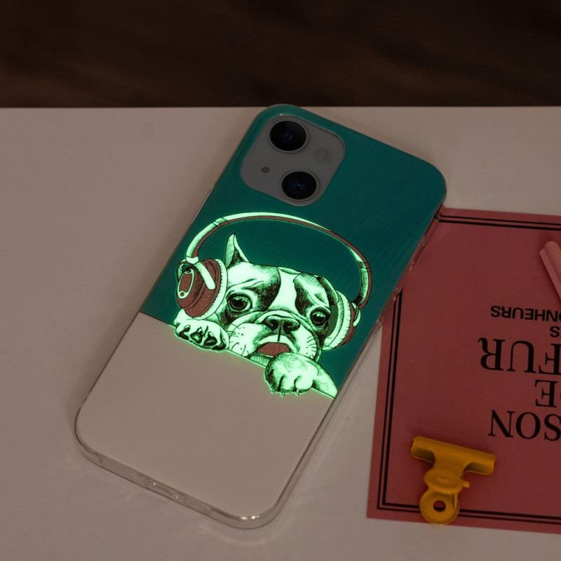 Coque iPhone 15 Plus Fluorescente Écouteurs