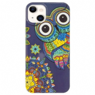 Coque iPhone 15 Plus Fluorescente Hibou