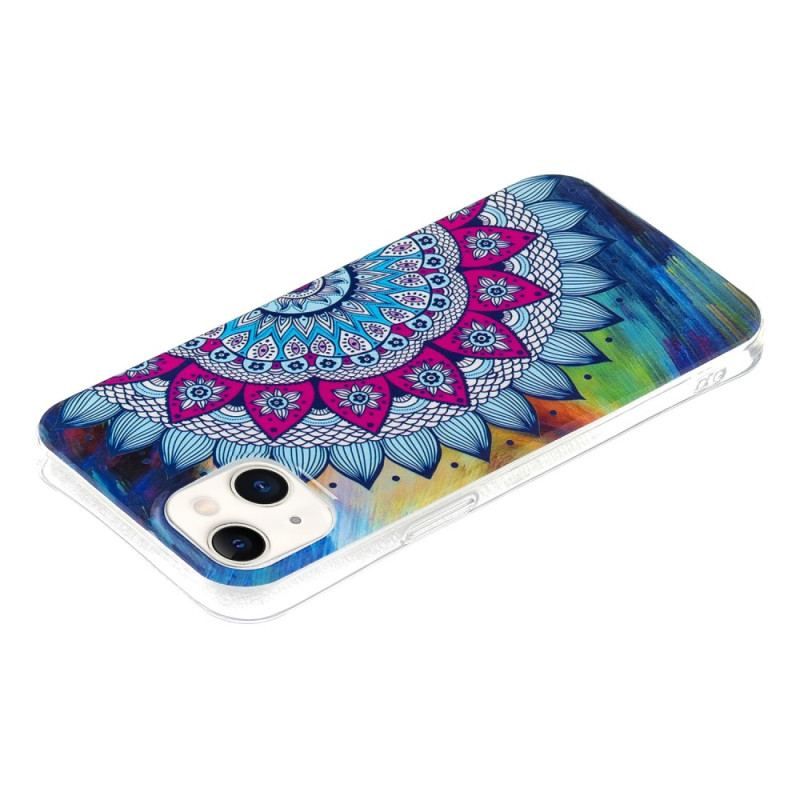 Coque iPhone 15 Plus Fluorescente Mandala