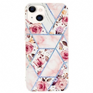 Coque iPhone 15 Plus Marbre Floral