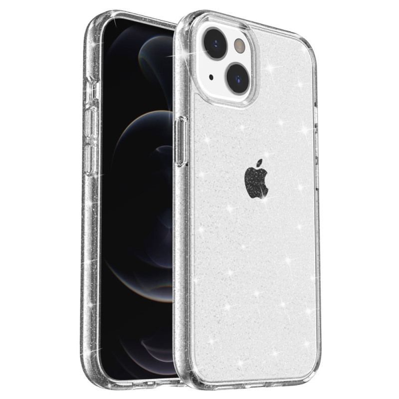 Coque iPhone 15 Plus Transparente Paillettes