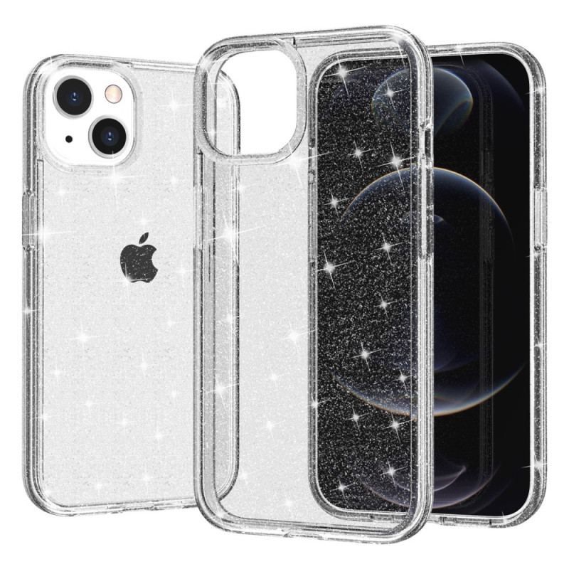 Coque iPhone 15 Plus Transparente Paillettes