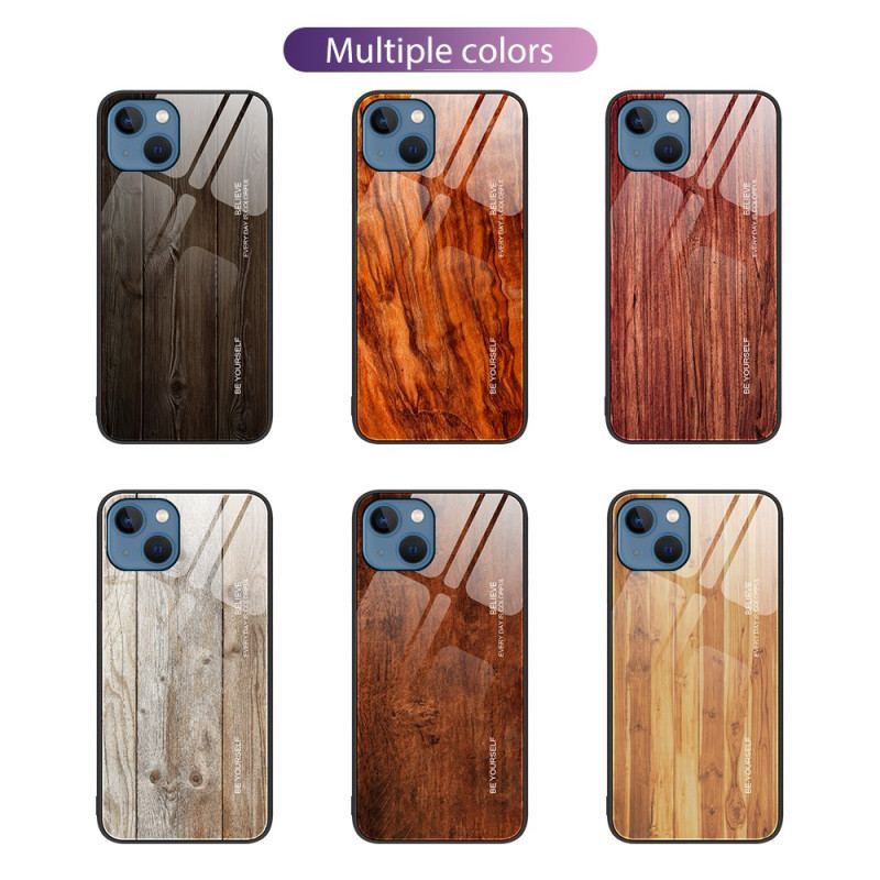 Coque iPhone 15 Plus Verre Trempé Design Bois