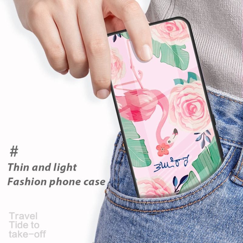 Coque iPhone 15 Plus Verre Trempé Flamant Rose