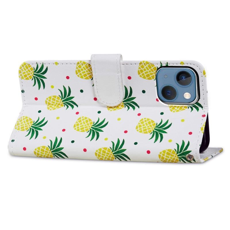 Housse iPhone 15 Plus Ananas à Lanière