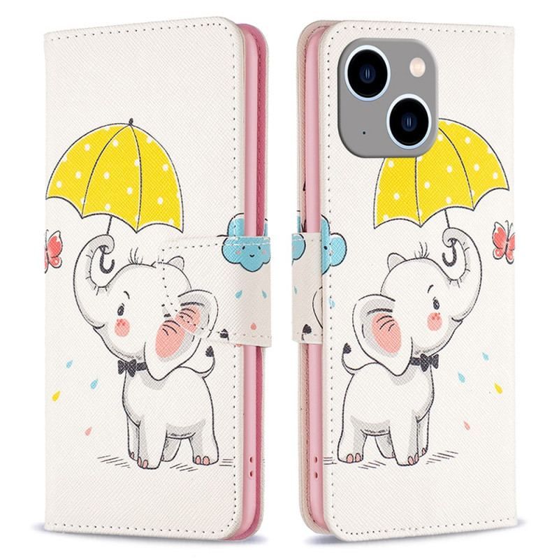 Housse iPhone 15 Plus Bébé Éléphant