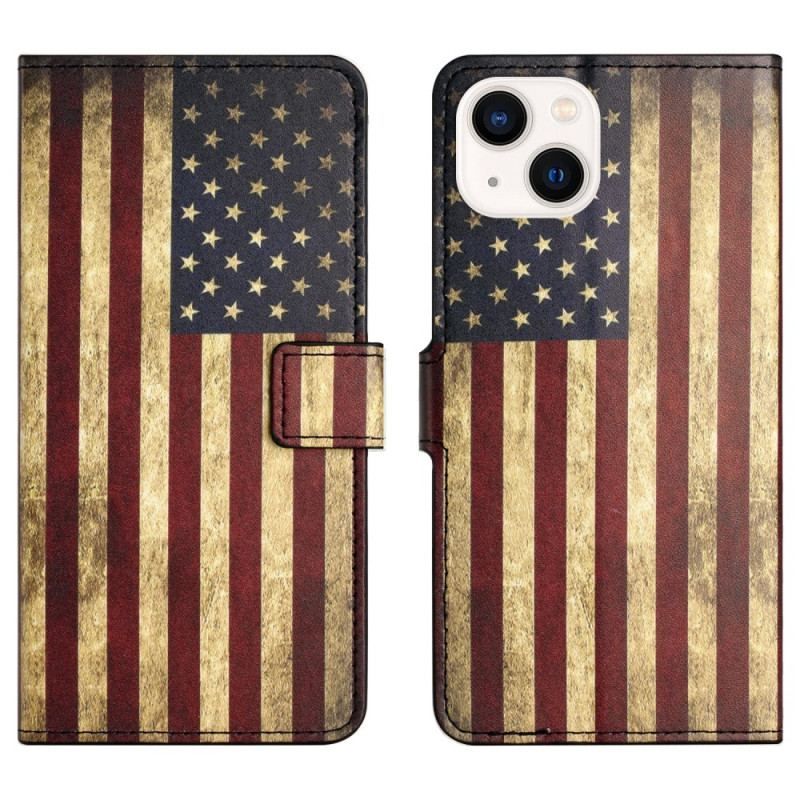 Housse iPhone 15 Plus Drapeau USA Vintage