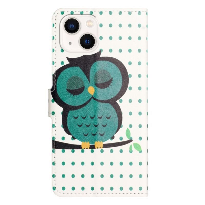 Housse iPhone 15 Plus Hibou Endormi