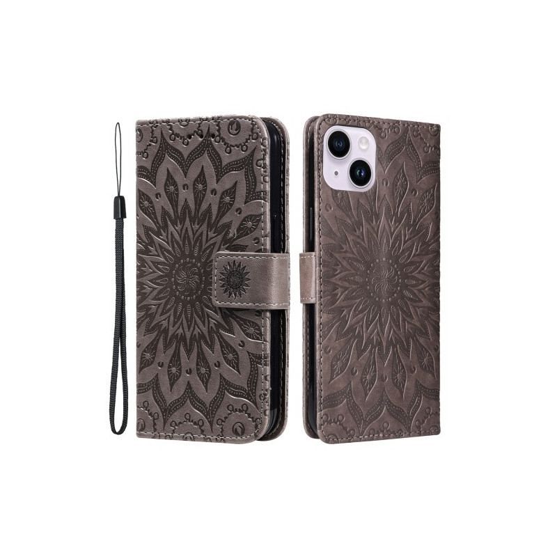 Housse iPhone 15 Plus Mandala Soleil