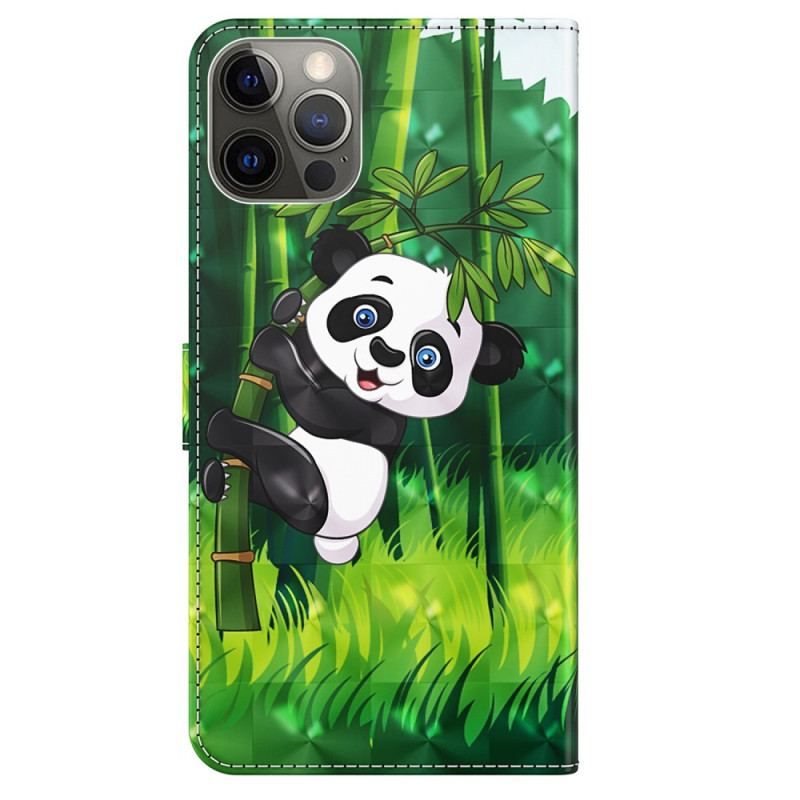 Housse iPhone 15 Plus Panda Bambou 3D à Lanière