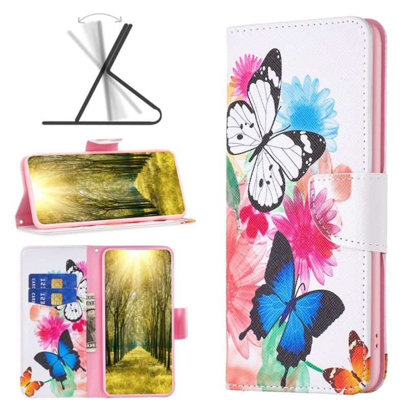 Housse iPhone 15 Plus Papillons Aquarelle