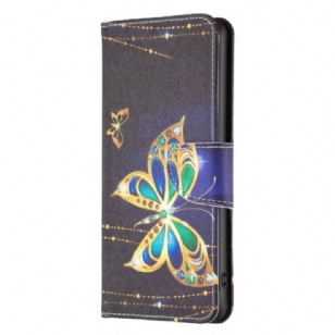 Housse iPhone 15 Plus Papillons en Or