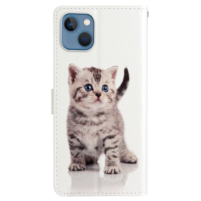 Housse iPhone 15 Plus Petit Chat à Lanière