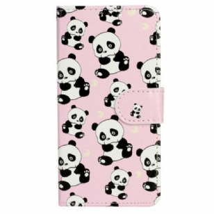 Housse iPhone 15 Plus Petits Pandas à Lanière