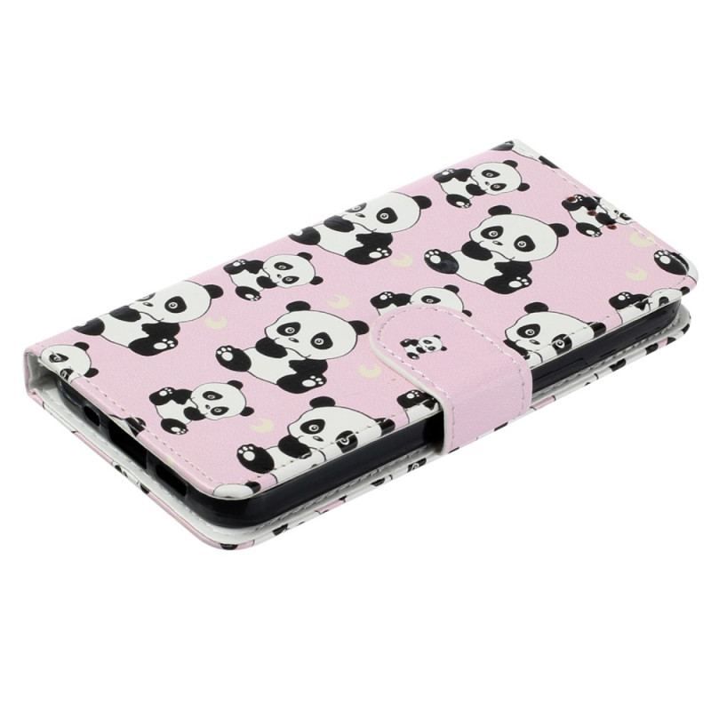 Housse iPhone 15 Plus Petits Pandas à Lanière