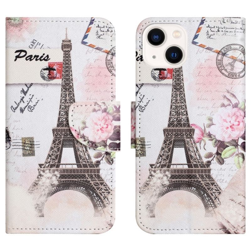 Housse iPhone 15 Plus Tour Eiffel Vintage