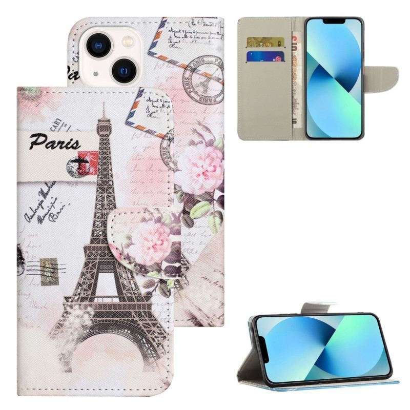 Housse iPhone 15 Plus Tour Eiffel Vintage